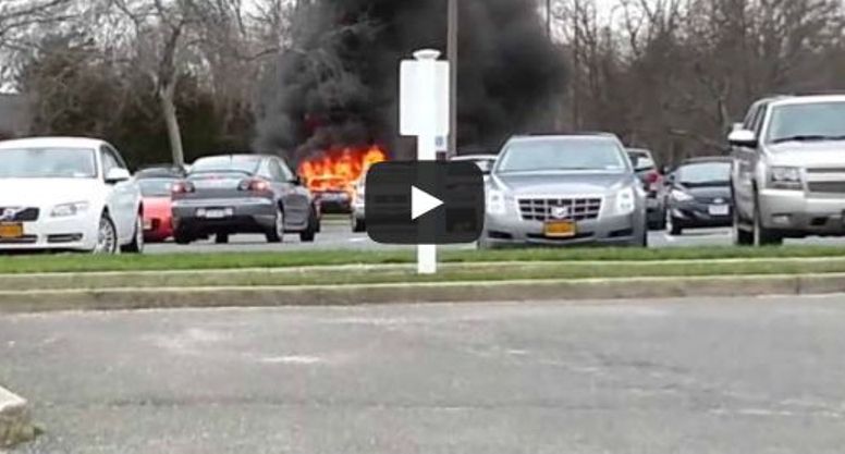 فيديو: أراد قتل الحشرات بالكحول لكنه أحرق سيارته